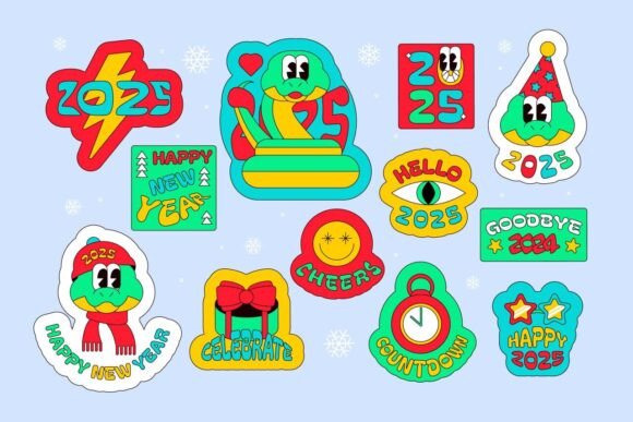 Celebrating the Future with Nostalgia: The Rise of New 2025 Year Y2k Stickers