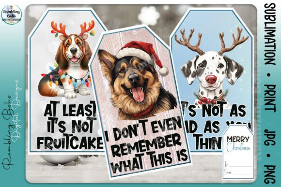 Christmas Holiday Dog Gift Tag Bundle 3: The Ultimate Digital Resource for Festive Packaging