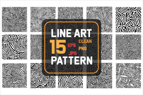 Clean Line Art Graphics for Patterns: A Versatile Design Resource