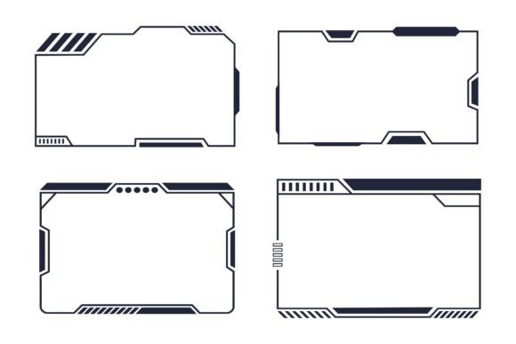 Cyberpunk Futuristic Frames Design Pack