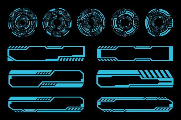 Elevating Visual Narratives with Futuristic HUD Interface Elements Cyber