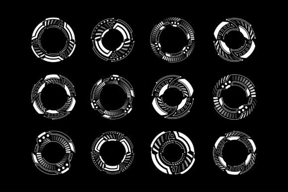 Elevating Visuals with HUD Circle Elements and Futuristic Interface Frames