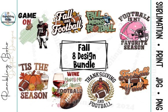 Football and Fall 8 Bundle Sublimation Guide
