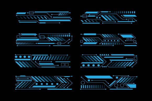 Futuristic Technology Frames Hud Element