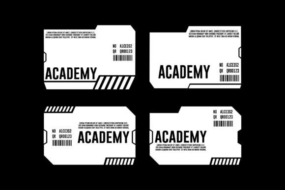 Set of Cyberpunk Decals Stickers Design